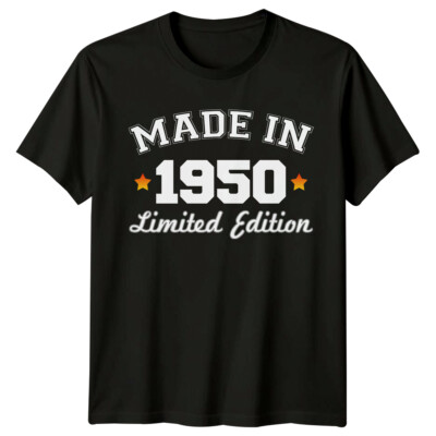 Made In 1950 Herren T-Shirt 76. Geburtstag Geschenk Vintage Limited Edition