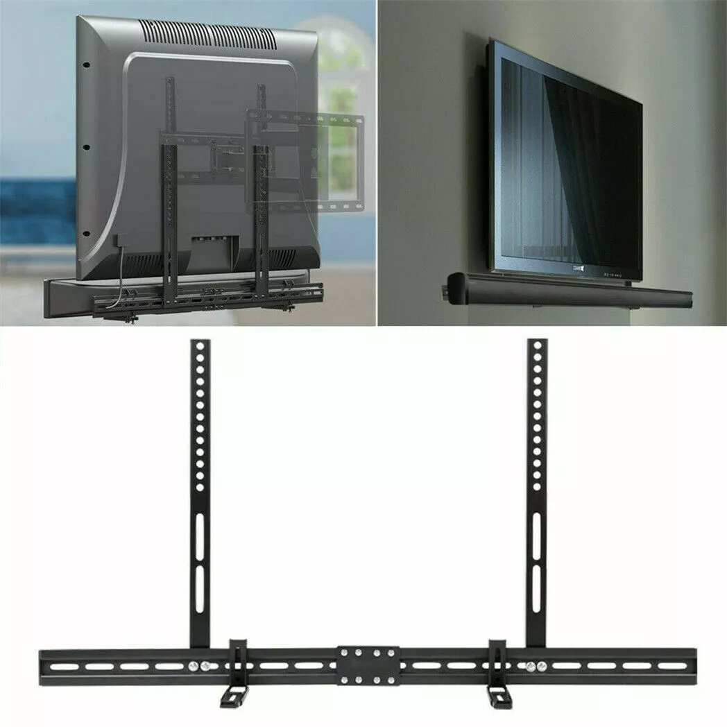 Cantilever tv stand 2024 with soundbar bracket