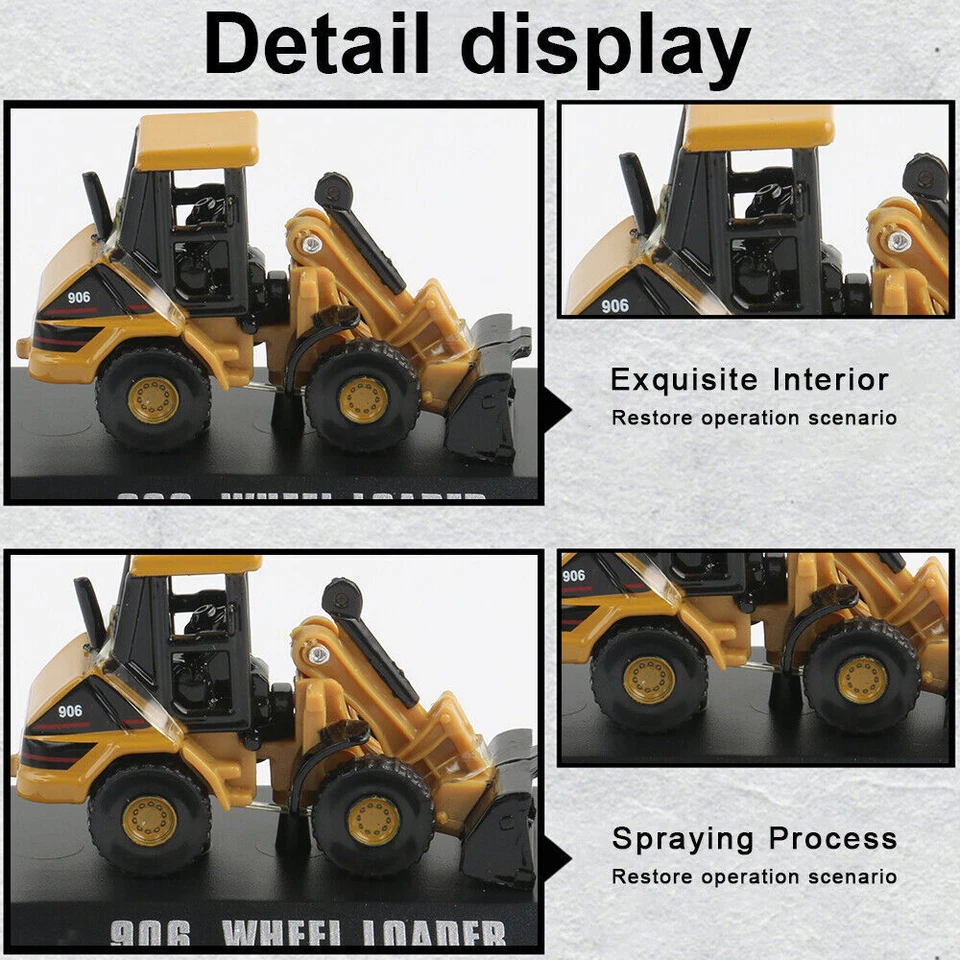 1/160 DieCast CAT Construcción 906 Cargador Mezclador Hormigón Camión Modelo Vehículo Foto 3 de 4