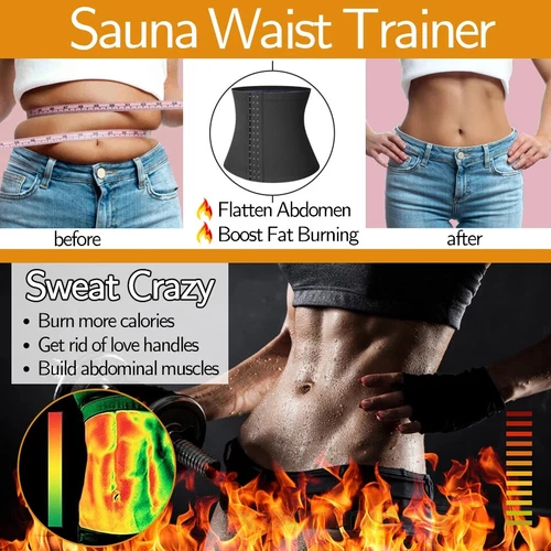 Abnehmen Schweiß Taille Trainer Gürtel Frauen Body Shaper Abnehmen Trainingsgürtel - Bild 7 von 22