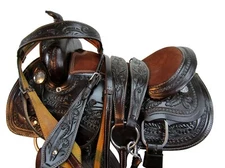 YOUTH COWBOY WESTERN BARREL RACING LEATHER HORSE SADDLE 10 12 13 TRAIL TACK SET