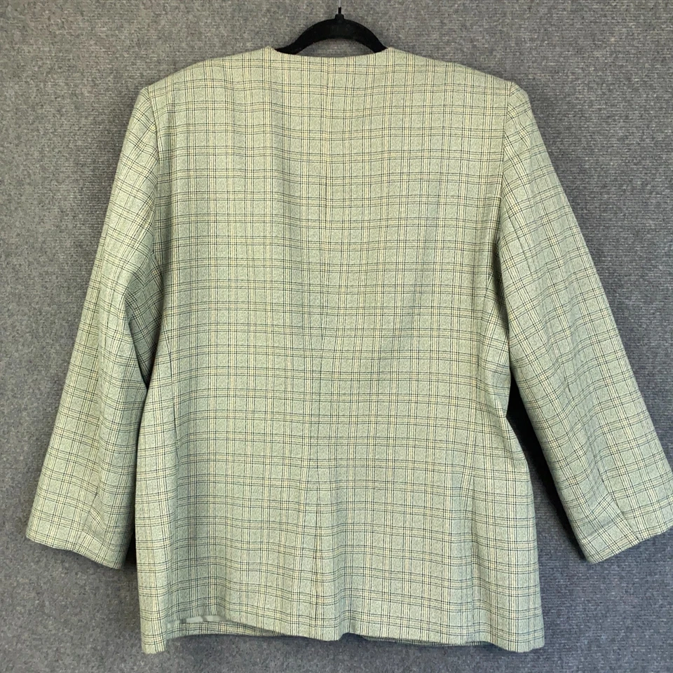 Chaqueta Taylor Square Vintage Mujer Talla 16 Cuadros Completamente Forrada Manga Larga Blazer Foto 2 de 4