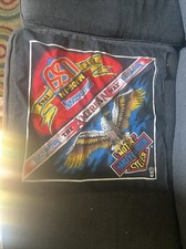 Vintage Harley Davidson Bandana 1980s Eagle Made in USA The American Way HDMC