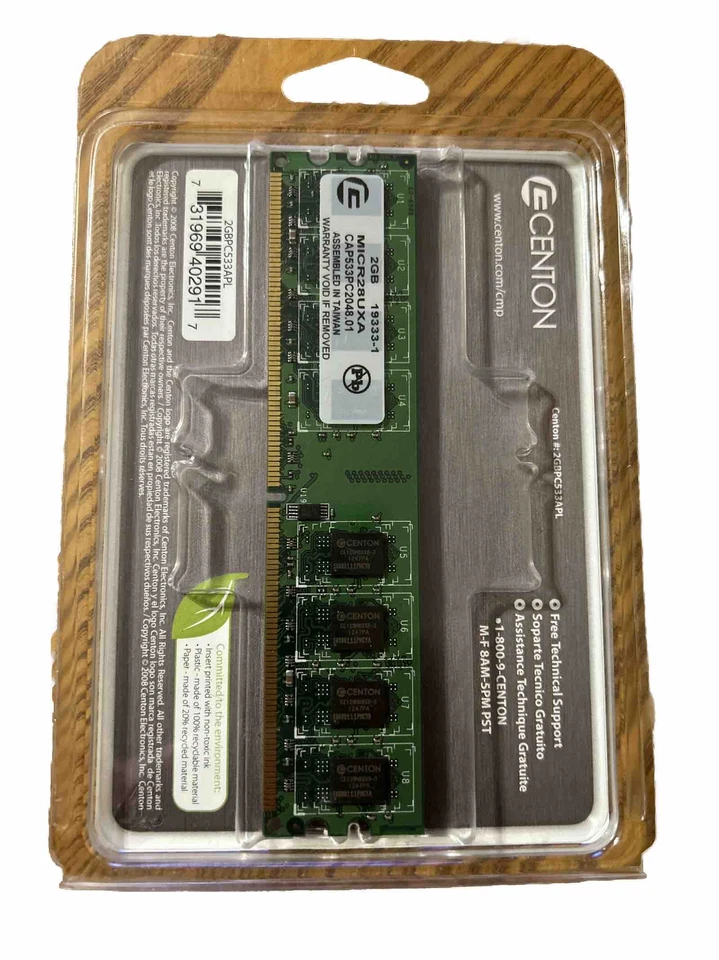 NEW! Centon Memory Power 2GB MAC READY Desktop RAM Memory DDR2-533.   P6 - Image 2 of 2