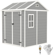 Casetta Da Giardino Porta Attrezzi in Finitura Effetto Legno Graffiato Con Pavim