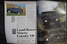 Original 1989 LAND ROVER 90 V8 SWB Autocar extracted magazine road test