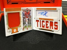 2020 PANINI NATIONAL TREASURES AUTO RC JERSEY BOOK TEE HIGGINS CLEMSON TIGER 🔥