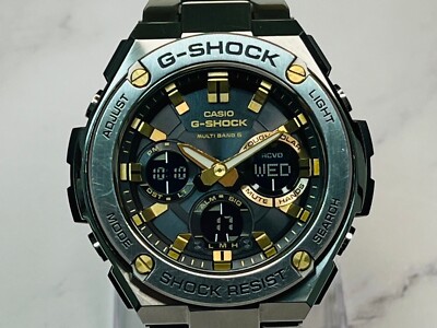 Casio G-shock G-steel GST-W110D-1A9JF Solar Radio Silver Gold Mens