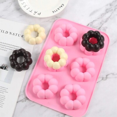 Donut Form Ring Blume Muffins Cupcakes Fondant Glasur Schokolade Kuchen Deko