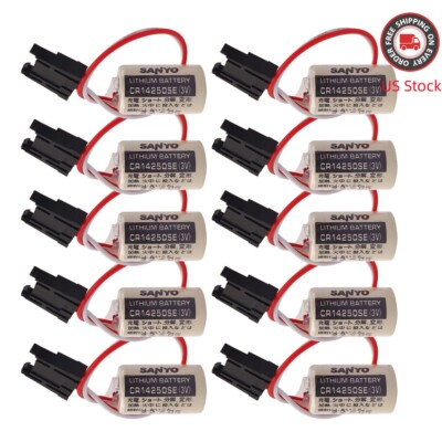 10pcs For sanyo FDK CR14250SE CR14250SE-R 1747-BA PLC Battery with 3P Plug 3V