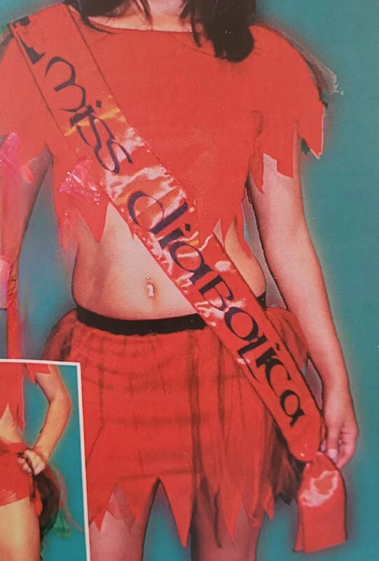 Disfraz Vintage de Diablesa para Adulto con Banda "Miss Diabólica"
