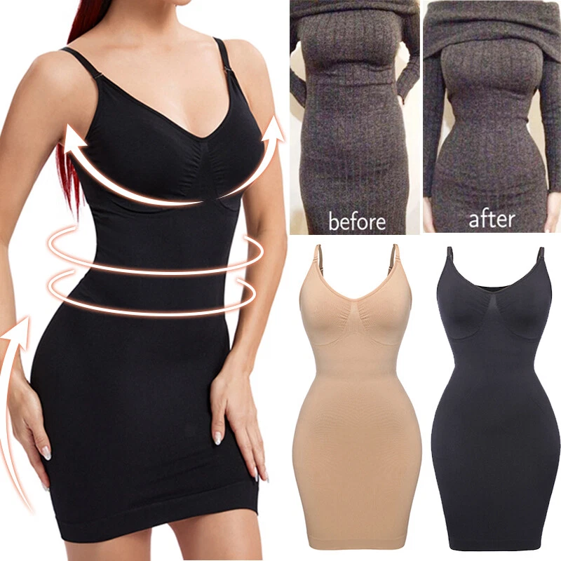 Womens Body Shaper Tummy Control Waist Trainer Slim Shapewear Slip