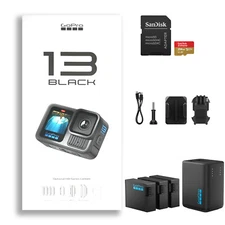 GoPro HERO13 Black Action Camera+Dual Charger+Enduro Batteries+256GB Card Bundle