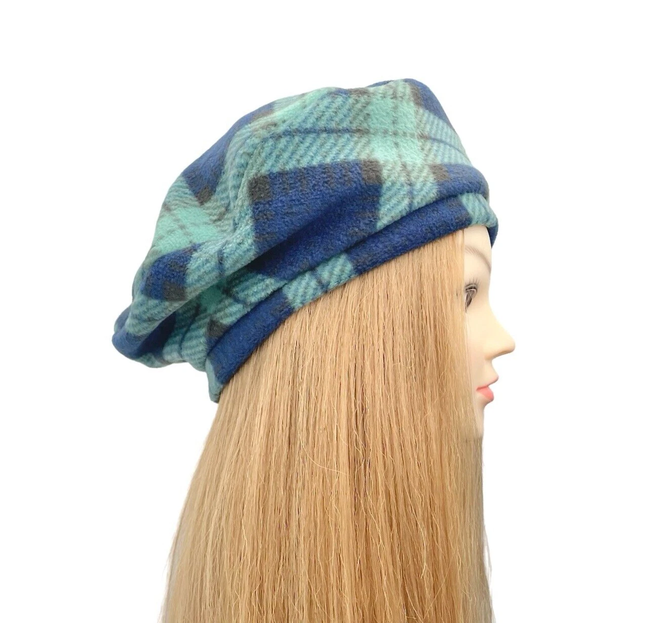 Navy and Green Handmade Tartan Beret Hat Retro Vintage Fleece Winter Beret Hat
Opens in a new window