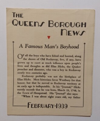 Queens Borough News Gas & Electric Co Ad Pamphlet 1939 Far Rockaway NY Vintage