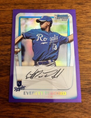 2011 Bowman Chrome Prospects Purple Refractor #BCP20 Everett Teaford /700