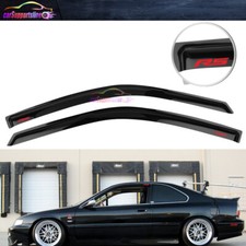 Fit For 94-97 Honda Accord Coupe 2dr Window Visor Rain Deflector W Red Rs