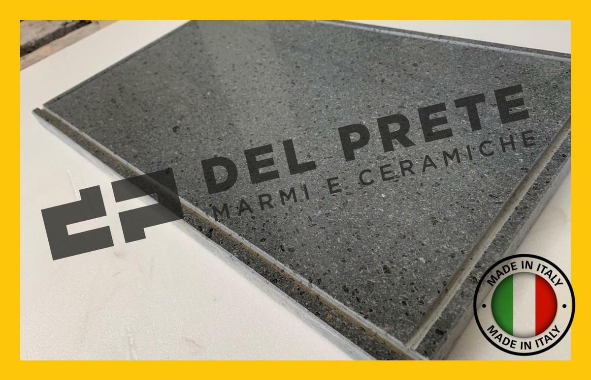 Piastra Per Barbecue In Pietra Lavica Spessore 3 Cm - 60x50 Cm, Liscia E Grezza, Ideale Per Gas E Legna, Con Pinza In Omaggio