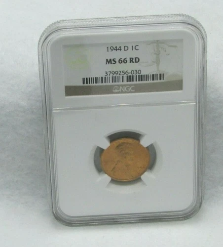 1944 D US 1 Cent NGC MS 66 RD