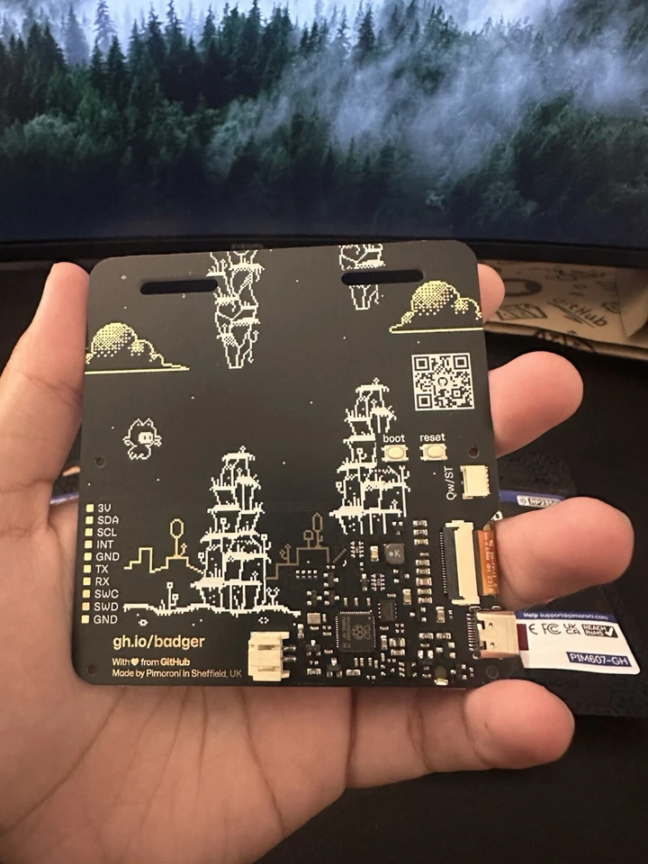 GitHub Universe '24 Hackable Badge - built in 2.9" E Ink® display (296 x 128px) - Image 3 of 3