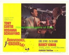 ARRIVEDERCI BABY 3 LOBBY CARD SIZE MOVIE POSTER TONY CURTIS 1966