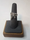 Vintage Sterling Silver Dual Horse Head Ring #3425