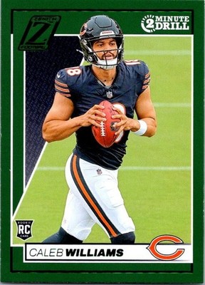 2024 Caleb Williams Zenith 2 Minute Drill Green Rookie RC Chicago Bears #101