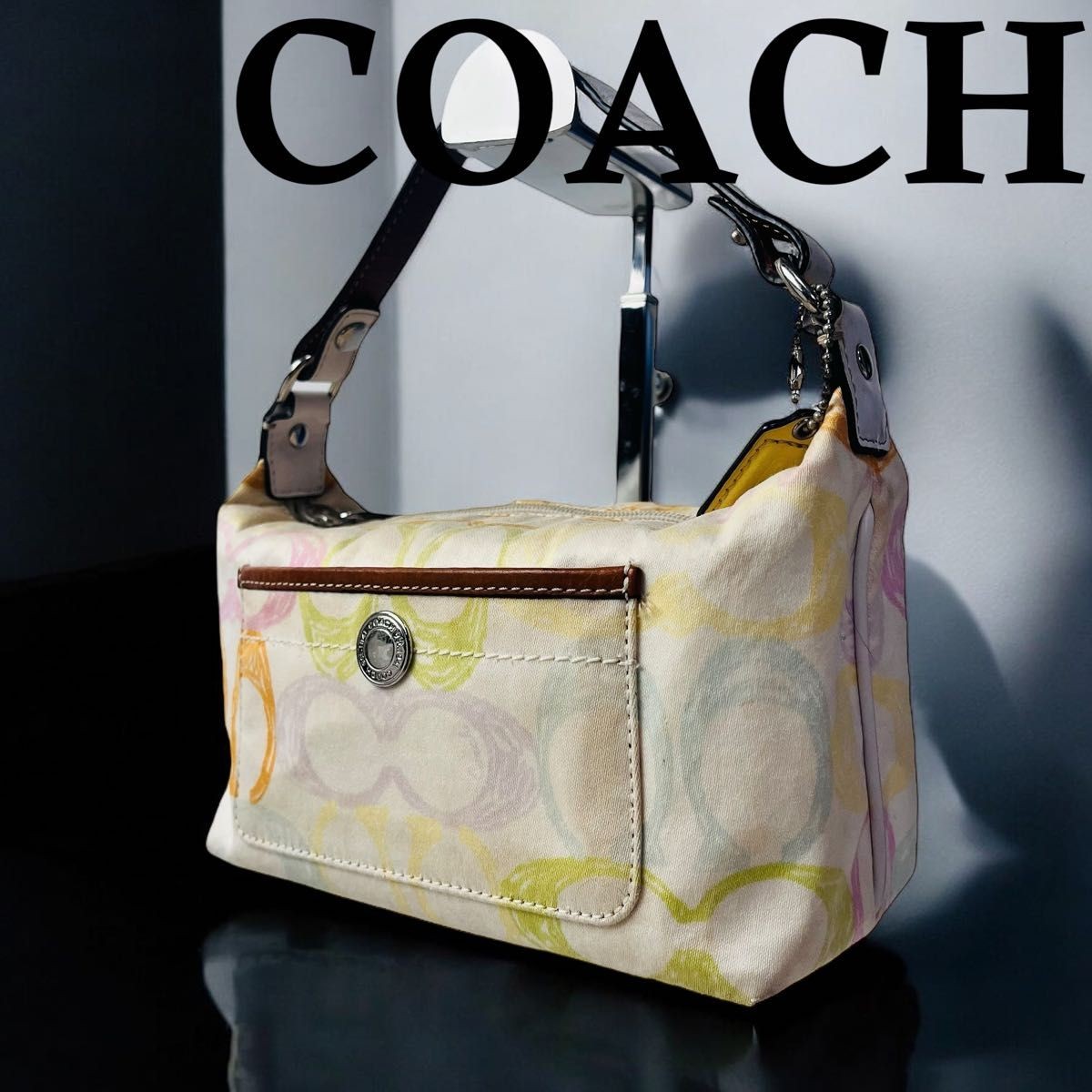COACH Multicolor Shoulder Bag with Accessory Pouch