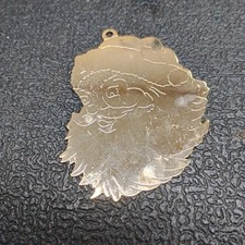 Vintage 1992 Gloria Duchin Gold Tone Polished Santa Claus Christmas Ornament