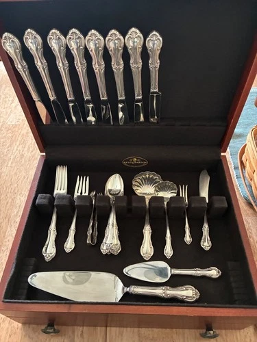 Vintage Joan of Arc Sterling Silver Flatware - Mixed Set w/Reed & Barton Chest