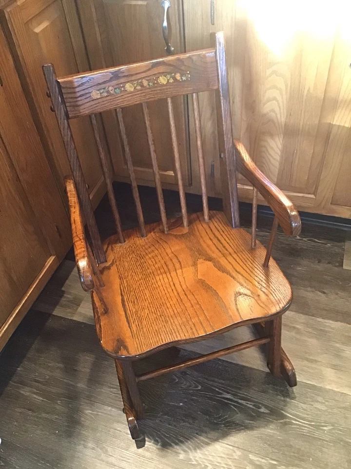 Mecedora antigua Mission Oak CHILD’S artes y manualidades artesano balancín MOOTZ Foto 4 de 4