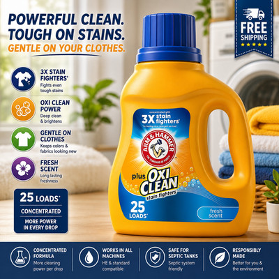 Arm & Hammer OxiClean Ultra Stain Fighters Liquid Detergent Fresh 32.5 fl oz