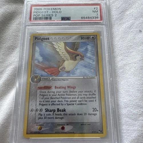 Pokemon Pidgeot POP Series 2 Holo Rare #2 PSA 7