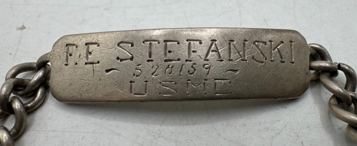 WW2 era US Marine Corps Identification Sweetheart Bracelet USMC ID