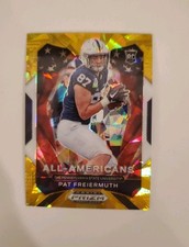 2021 Panini Prizm Draft Picks All-American Pat Freiermuth #184 Gold Ice Prizm RC