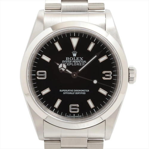 Rolex Explorer I 14270 SS SS AT black dial