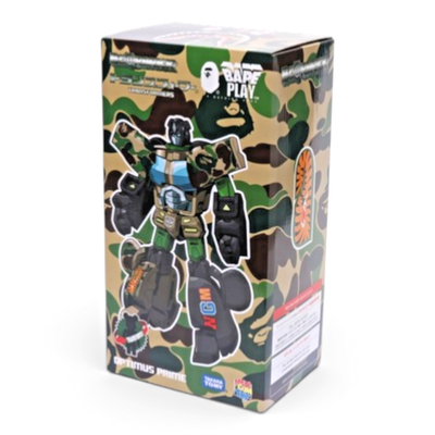 BE@RBRICK Transformers Optimus Prime BAPE CAMO SHARK 400% MEDICOM