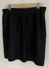 Vtg 70s Givenchy Nouvelle Boutique Knee Length Skirt Medium Black Made In France