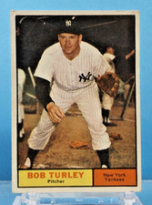 1961 Topps #40 - Bob Turley - New York Yankees - Excellent
