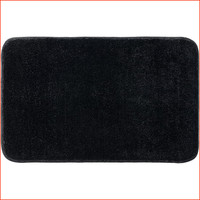 Badezimmerteppich Rutschfest Waschbar SaugfäHig Badteppich 40X60 Cm Schwarz