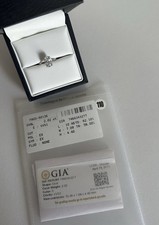 Oval Labgrown Diamond Ring 18k White Gold 2.02 Ct VVS1 E Colour GIA certified 