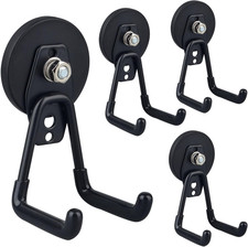 Heavy Duty Magnetic Garage Hooks 4-Pack Strong Large Magnet for Tools and Storag