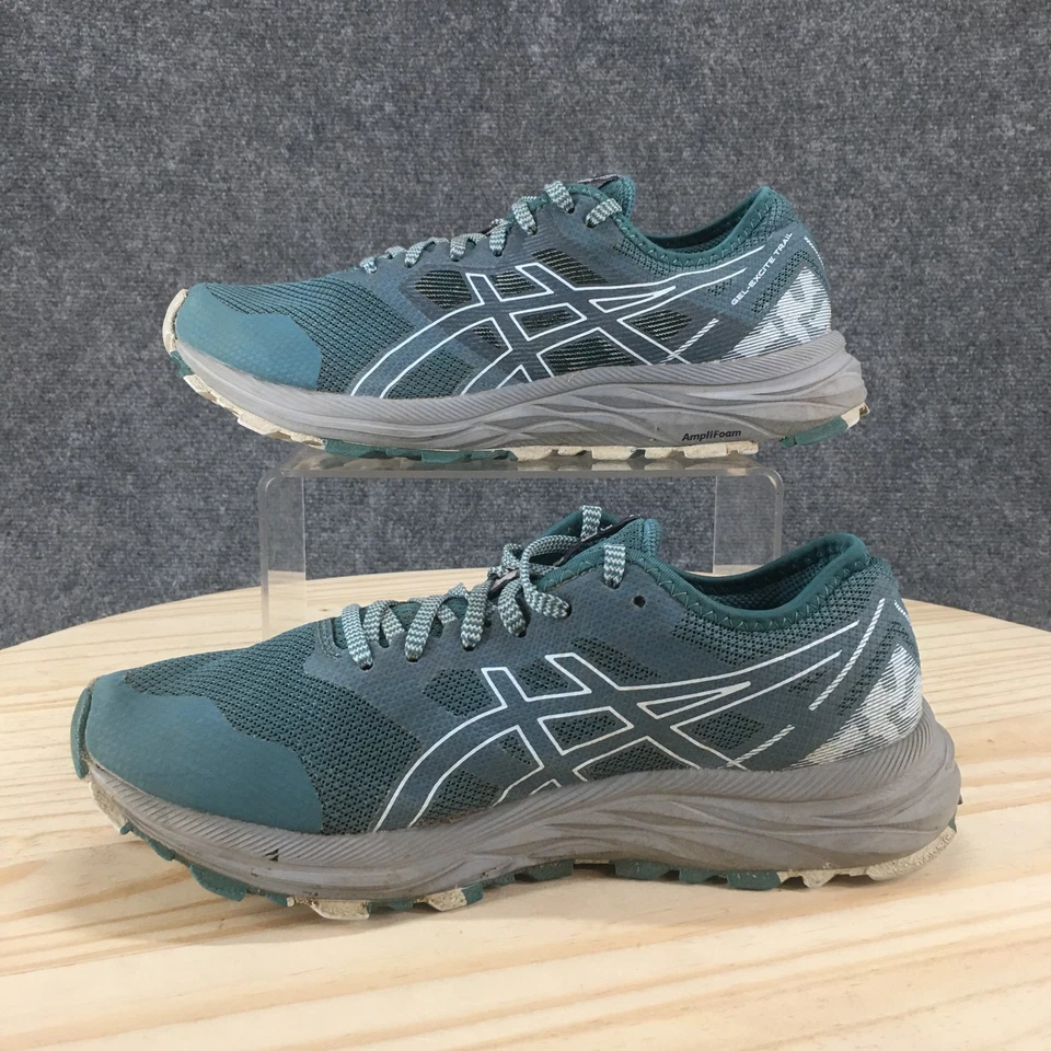 ASICS туфли женщин 8 гель-Excite Trail работает кроссовки зеленый шнурует вверх 1012B051 - Изображение 2 из 4