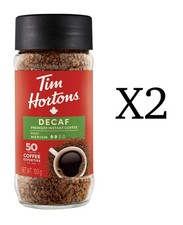 Tim Hortons Premium Decaf Instant Coffee 100g Jar, (PACKS 2) FREE SHIPPING