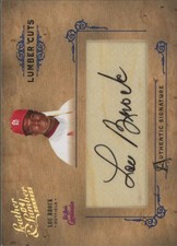 2004 DONRUSS LEATHER & LUMBER LOU BROCK CUTS BAT AUTOGRAPH 178/192 CARDINALS