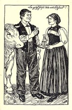 Illustrated postcard R. MUNGER Swiss Exhibition Bern 1914 (11112)