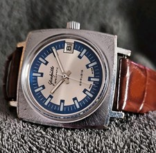 GUB Glashütte Spezimatic Kal.75 Datum, Automatik, BLAU,1964-79