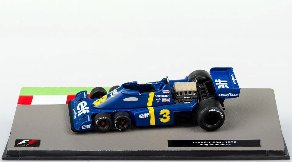 Tyrrell P34 Jody Scheckter 1976 6 ruote Modellino F1 Scala 1:43 Blister Nuovo #3 - Immagine 2 di 4