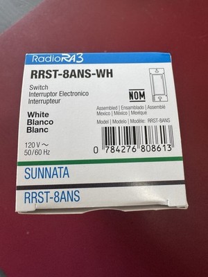 Lutron Sunnata RRST-8ANS-WH White Radio RA3 Switch