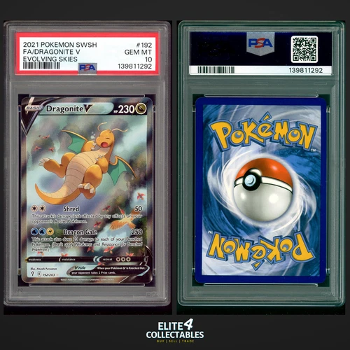 Dragonite V 192/203  - PSA 10 (Evolving Skies)